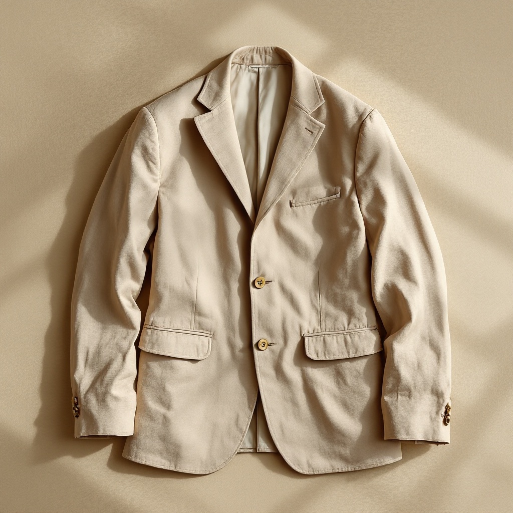 Beige Linen Blazer
