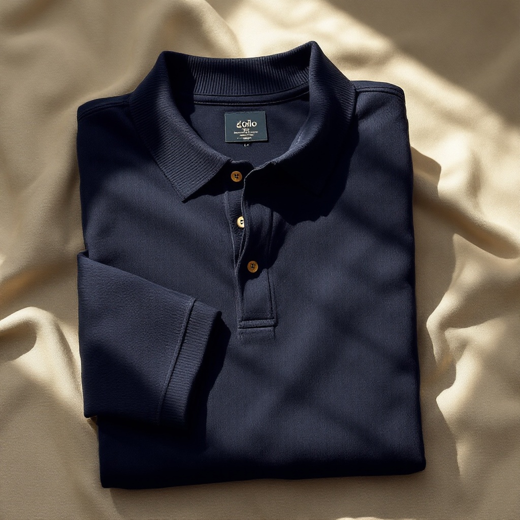 Navy Knit Polo