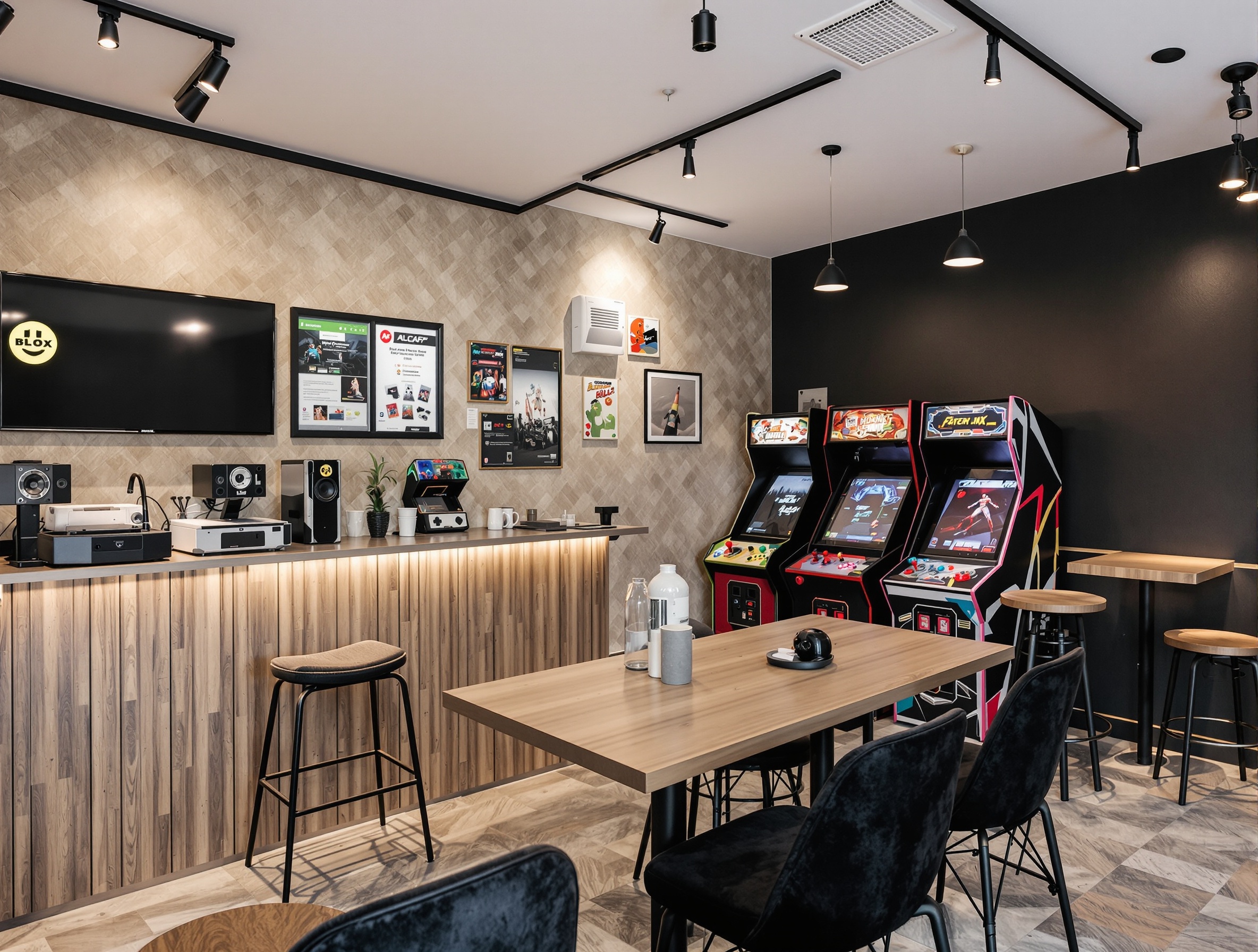 Blox Arcade Café — Arcade cabinets