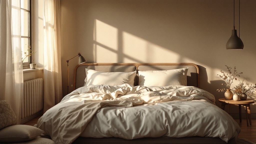 Chambre paisible évoquant un sommeil retrouvé