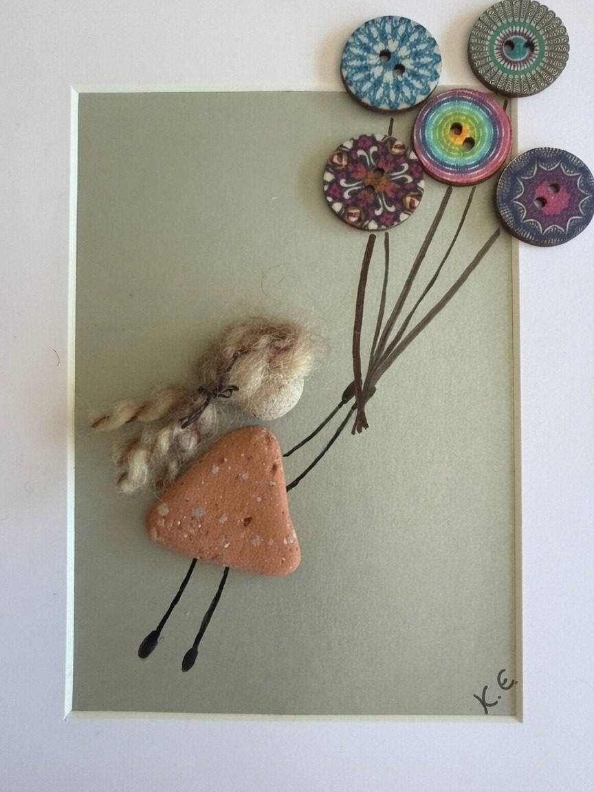 Tableau de pierres en composition figurative arbre