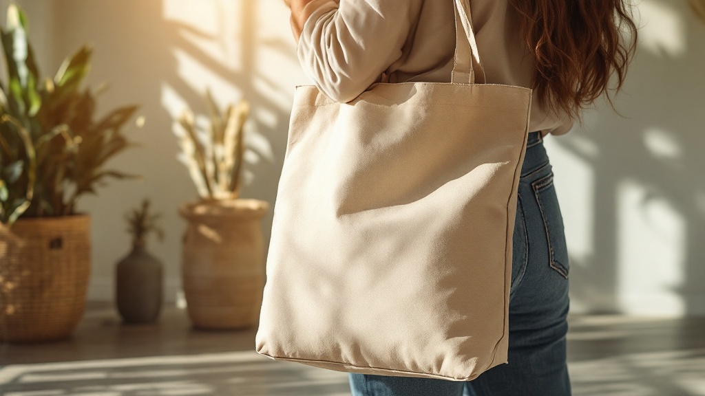 Tote bag personnalisé en toile écrue